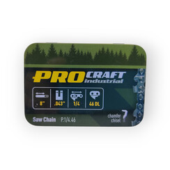 Цепь PROCRAFT Industrial 46 звеньев 8" 1/4" в металлической коробке