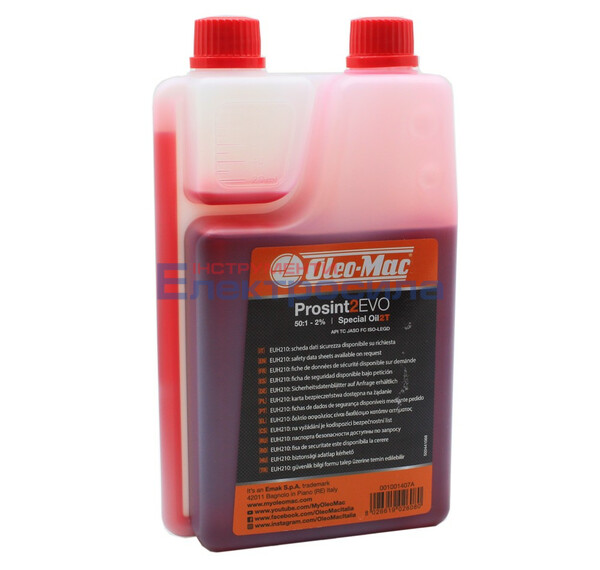 Моторное масло Oleo-Mac для двухтактных двигателей, мерное (1 литр)